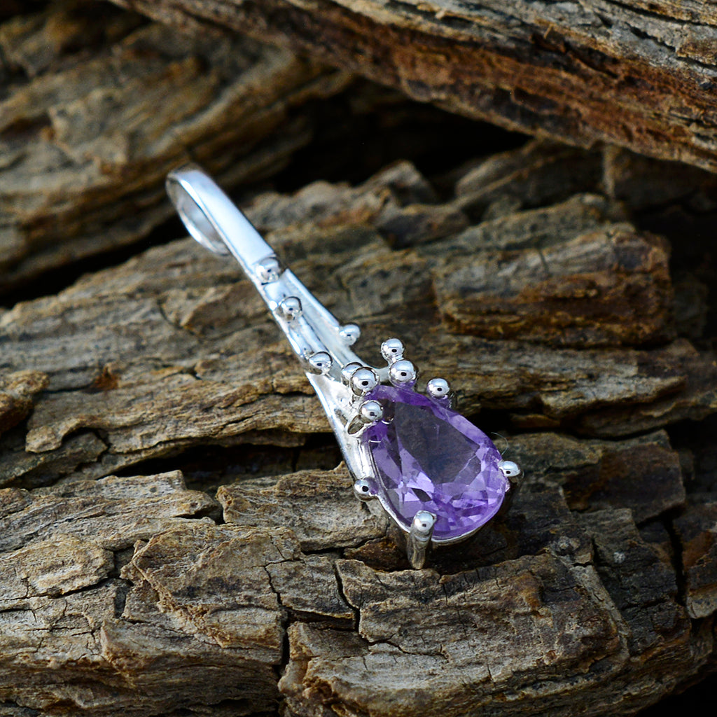 Amethyst Delicate German Silver Solitaire Alejandra Romantic Purple Pendant Jewelry