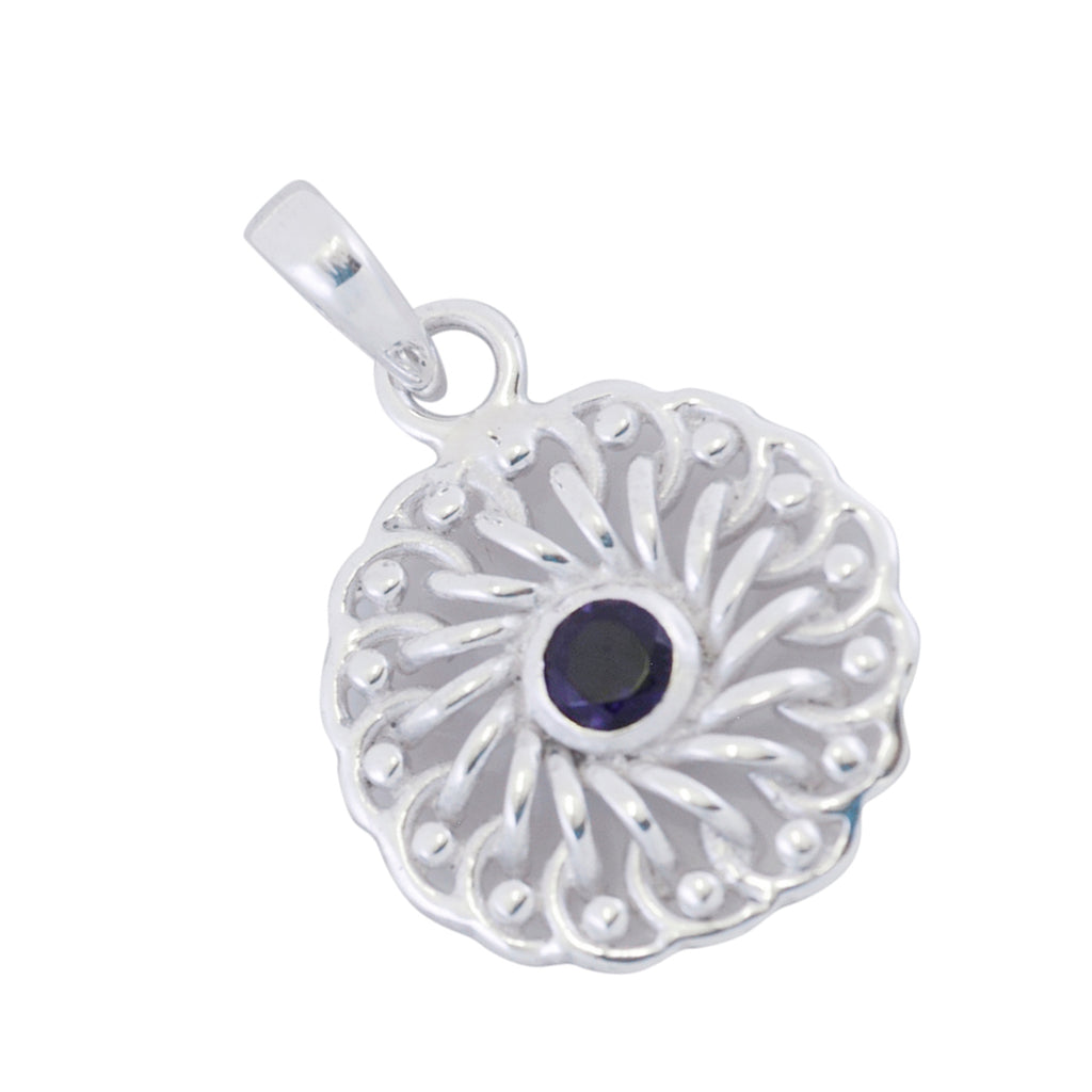 Amethyst Tiny French Silver Solitaire Giulia Filigree Purple Pendant Jewelry