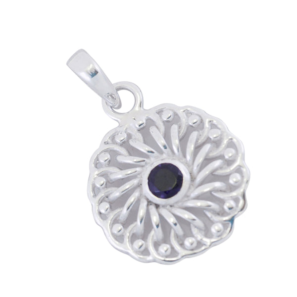 Amethyst Tiny French Silver Solitaire Giulia Filigree Purple Pendant Jewelry