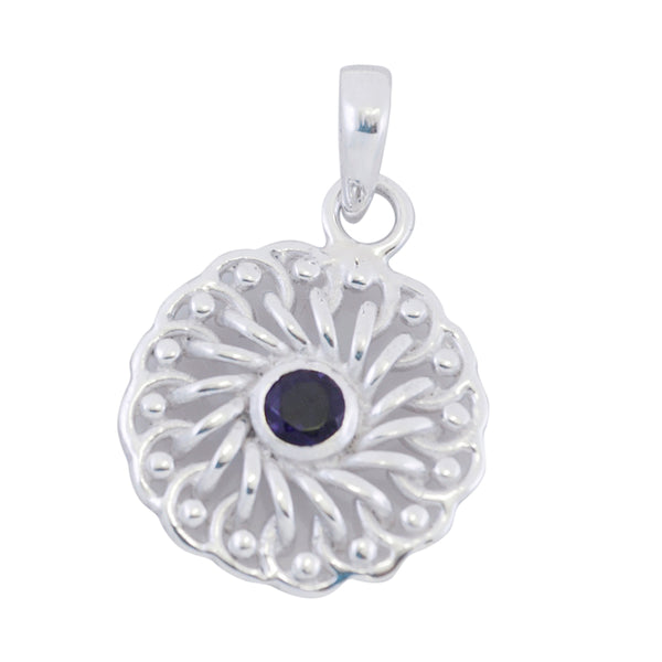 Amethyst Tiny French Silver Solitaire Giulia Filigree Purple Pendant Jewelry