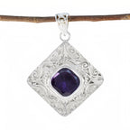 Amethyst Statement Spanish Silver Solitaire Purple Pendant