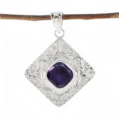 Amethyst Statement Spanish Silver Solitaire Purple Pendant