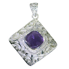 Amethyst Statement Spanish Silver Solitaire Pauline antique Purple Pendant Jewelry