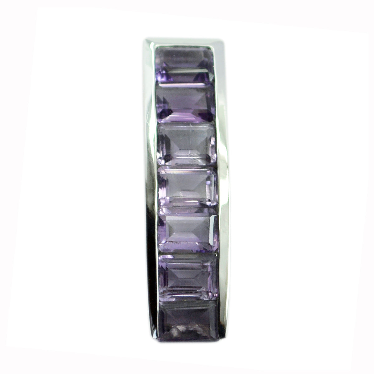 Ciondolo Zoey viola multiplo in argento sterling messicano con ametista, gioiello da sposa Immagine secondaria del prodotto