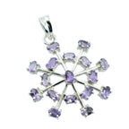 Amethyst Classic Turkish Sterling Silver multiple Carolina Cocktail Purple Pendant Jewellery