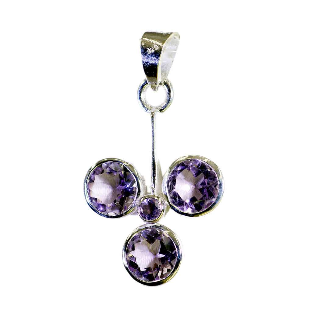 Amethyst Featherlight Moroccan 92.5 Silver quarter Purple Pendant