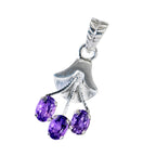 Amethyst Featherlight Egyptian 92.5 Silver Trilogy Addison wedding Purple Pendant Jewellery