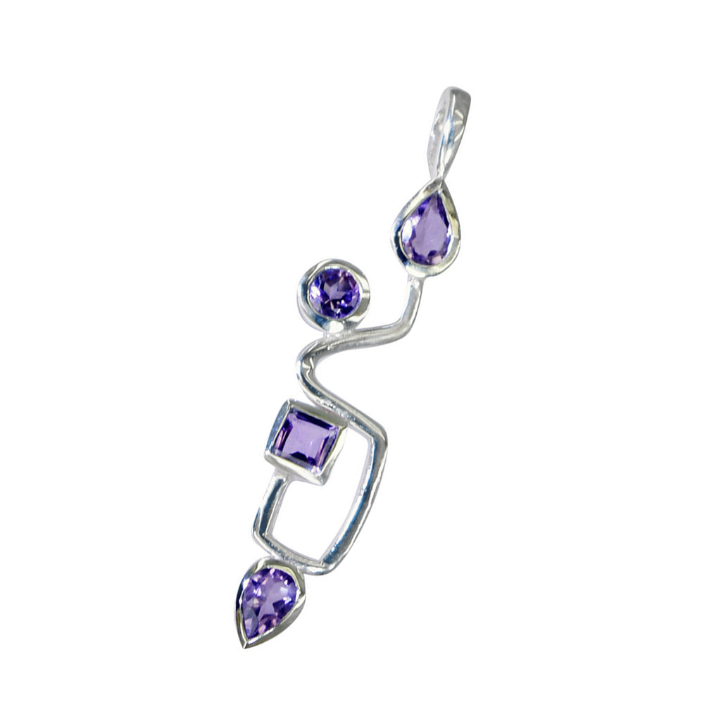 Amethyst Essential Egyptian 92.5 Silver quarter Elena Cocktail Purple Pendant Jewellery