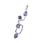 Amethyst Essential Egyptian 92.5 Silver quarter Elena Cocktail Purple Pendant Jewellery