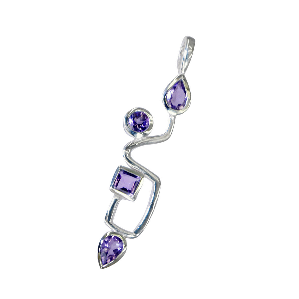 Amethyst Essential Egyptian 92.5 Silver quarter Elena Cocktail Purple Pendant Jewellery