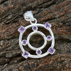 Amethyst Statement Latin American Sterling Silver multiple Ida propsel Purple Pendant Jewellery