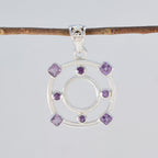 Amethyst Statement Latin American Sterling Silver multiple Ida propsel Purple Pendant Jewellery