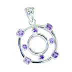Amethyst Statement Latin American Sterling Silver multiple Ida propsel Purple Pendant Jewellery