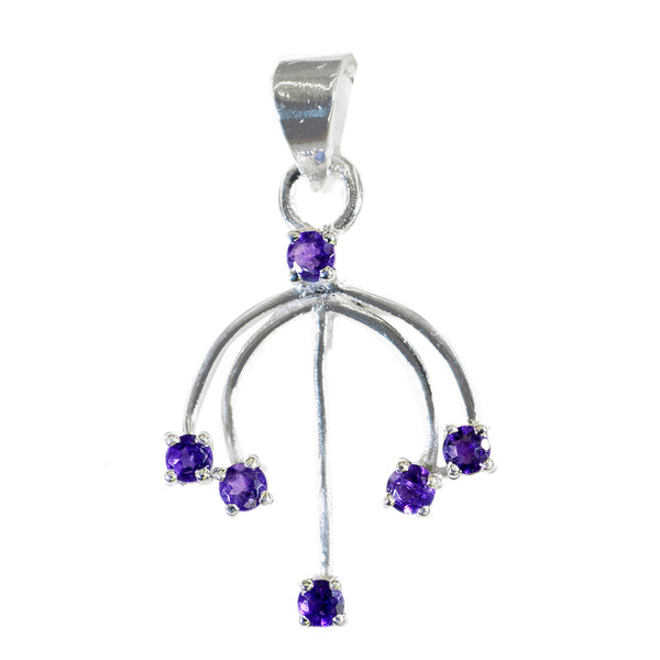 Amethyst Essential Egyptian 925 Silver multiple Purple Pendant