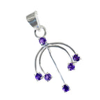 Amethyst Essential Egyptian 925 Silver multiple Maya Eternity Purple Pendant Jewelry