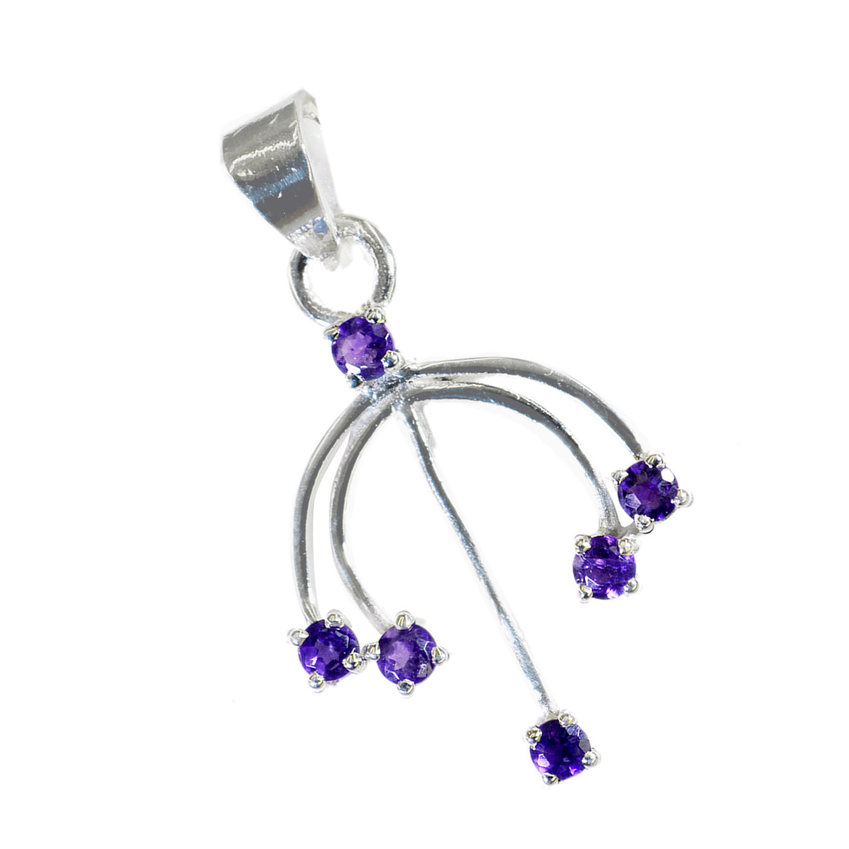 Amethyst Essential Egyptian 925 Silver multiple Maya Eternity Purple Pendant Jewelry