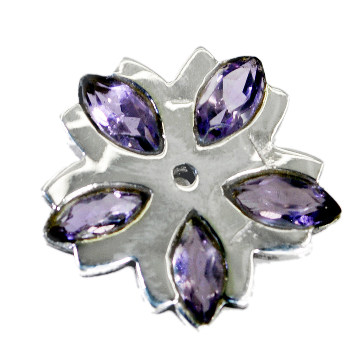 Amethyst Edgy Latin American 925 Silver multiple Purple Pendant