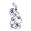 Amethyst Statement Egyptian Sterling Silver multiple Purple Pendant