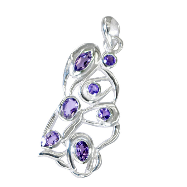 Amethyst Statement Egyptian Sterling Silver multiple Olivia valentine Purple Pendant Jewellery