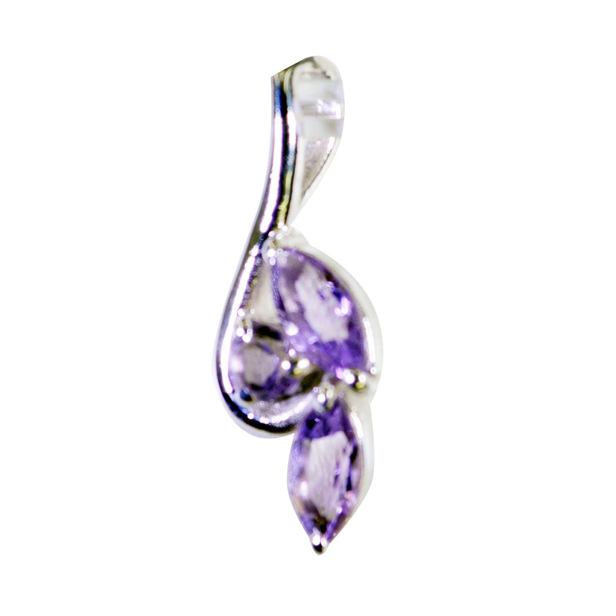 Amethyst Whisper-thin Turkish Sterling Silver multiple Purple Pendant Главное изображение товара