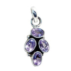 Amethyst Featherlight Russian Silver quarter Purple Pendant