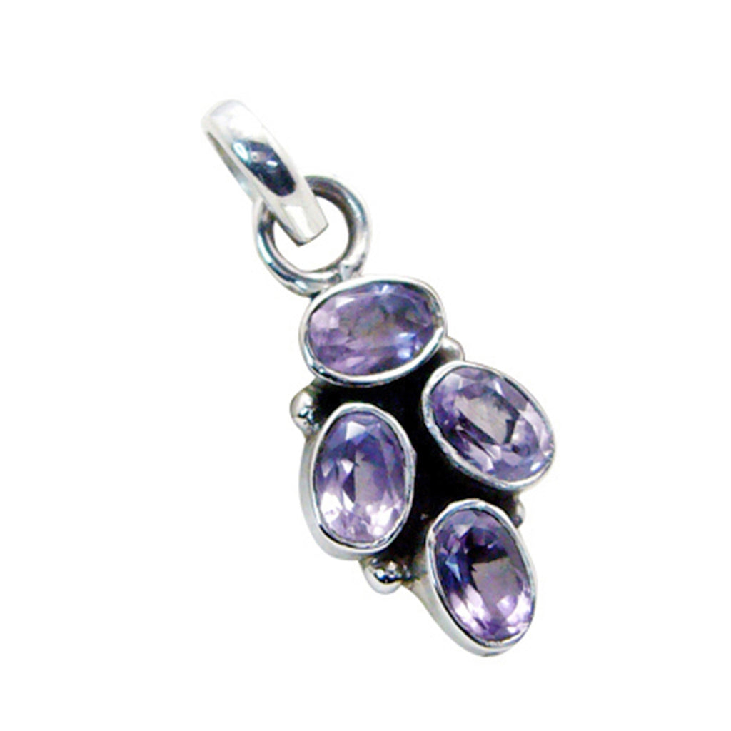 Amethyst Featherlight Russian Silver quarter Agustina Feminine Purple Pendant Jewelry