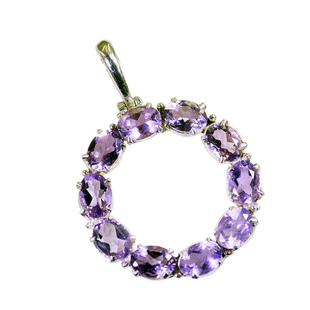 Amethyst Eye-catching Russian Silver deka Purple Pendant