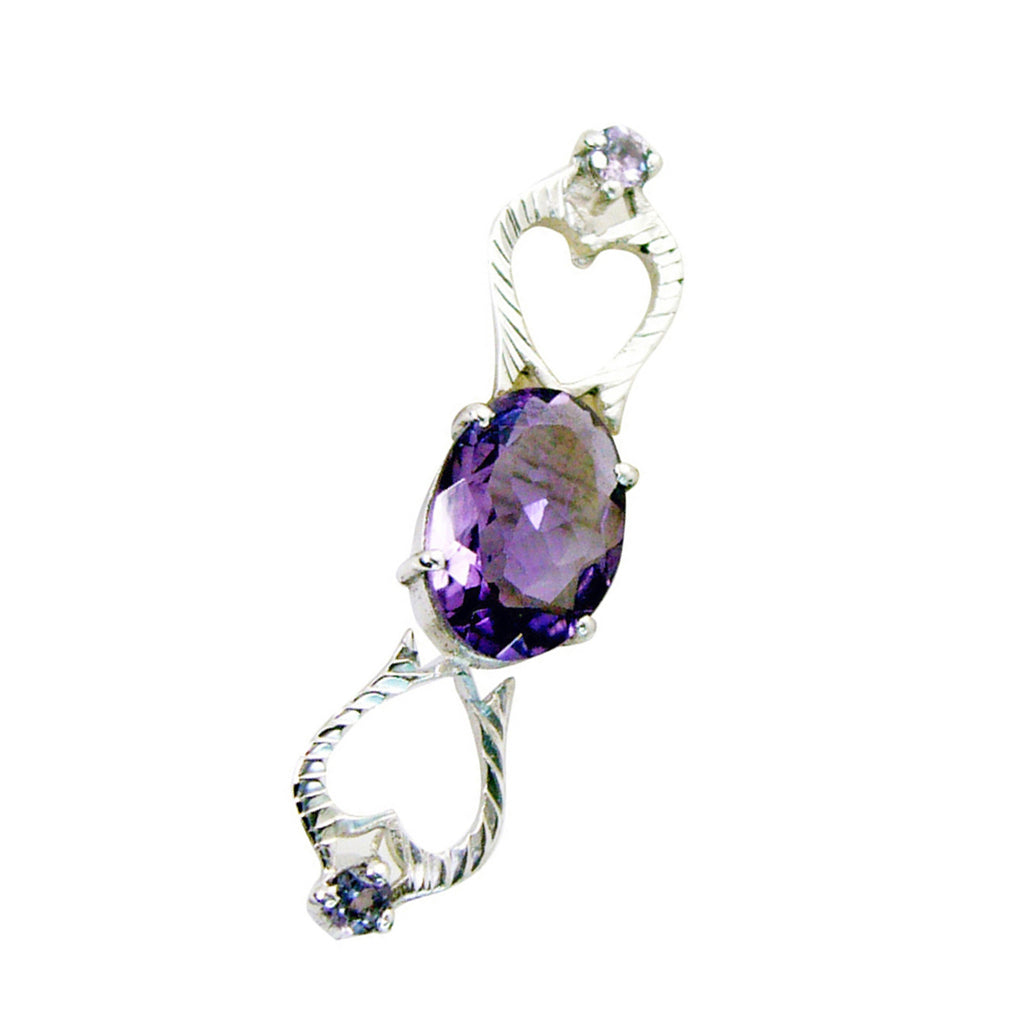 Amethyst Featherlight Egyptian Sterling Silver Trilogy Bianca wedding Purple Pendant Jewellery