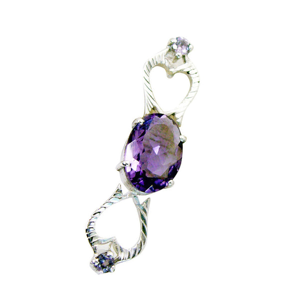 Amethyst Featherlight Egyptian Sterling Silver Trilogy Bianca wedding Purple Pendant Jewellery