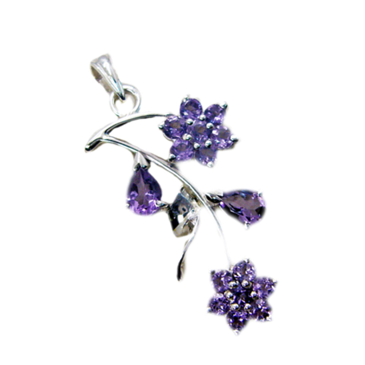 Gioielli con ciondolo Claire Cocktail viola in argento 925 russo essenziale con ametista Immagine principale del prodotto