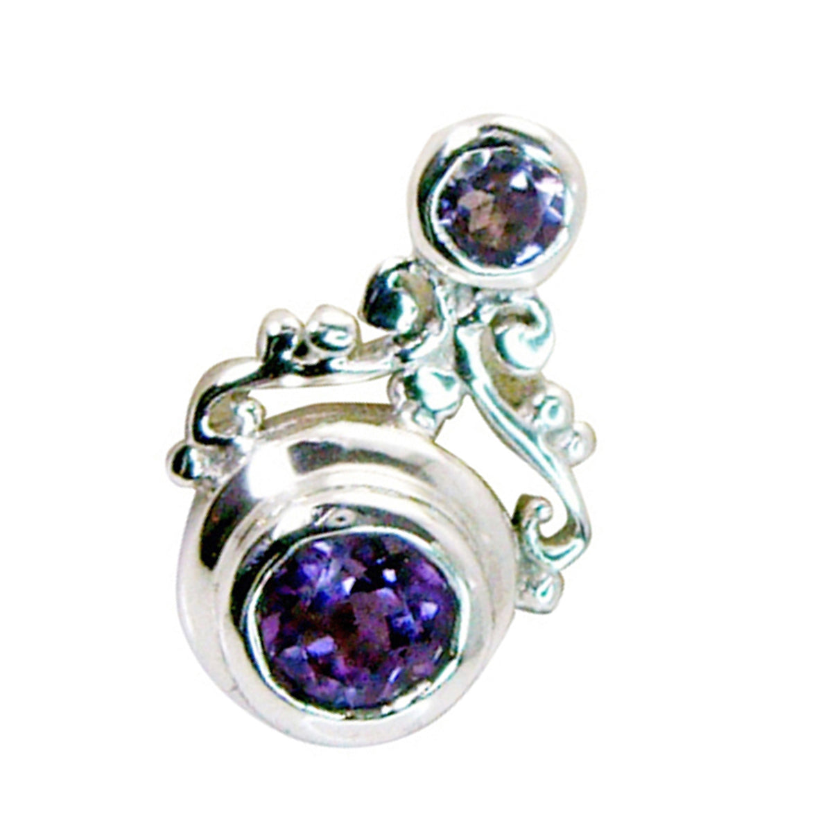 Amethyst Featherlight Turkish Sterling Silver Toi et Moi Elena Fairytale Purple Pendant Jewellery