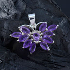 Amethyst Eye-catching American 925 Silver multiple Eliza Luxurious Purple Pendant Jewelry