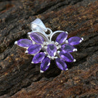 Amethyst Eye-catching American 925 Silver multiple Eliza Luxurious Purple Pendant Jewelry