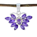 Amethyst Eye-catching American 925 Silver multiple Eliza Luxurious Purple Pendant Jewelry