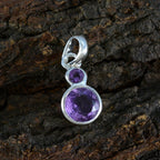 Amethyst Dainty Latin American Sterling Silver Toi et Moi Charlotte valentine Purple Pendant Jewellery