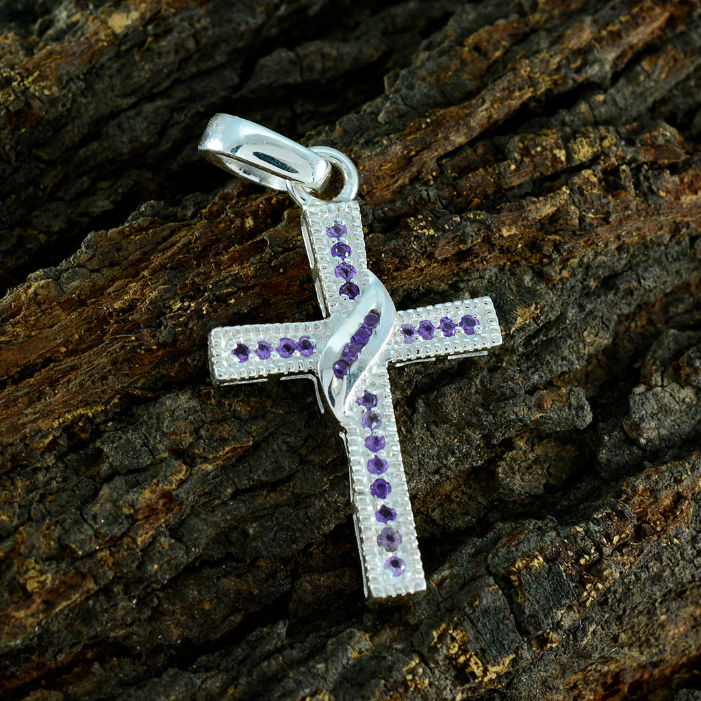 Ciondolo a bolle viola Savannah in argento 925 australiano con ametista leggera