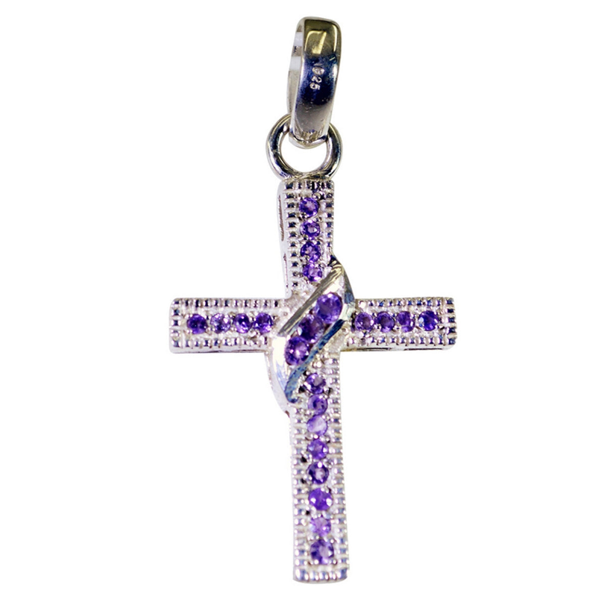 Amethist Featherlight Australisch 925 Zilver meervoudige Savannah Bubble Paarse Hanger Sieraden Secundaire afbeelding