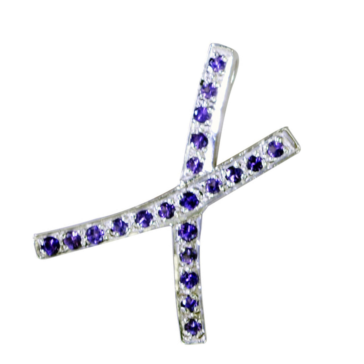 Pendentif indien léger en argent 92,5 avec améthyste et pierre précieuse violette Lakshmi Eternity Image secondaire du produit