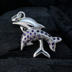 Amethyst Eye-catching Middle Eastern Sterling Silver multiple Yasmine Engagement Purple Pendant Jewellery