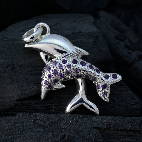 Amethyst Eye-catching Middle Eastern Sterling Silver multiple Yasmine Engagement Purple Pendant Jewellery