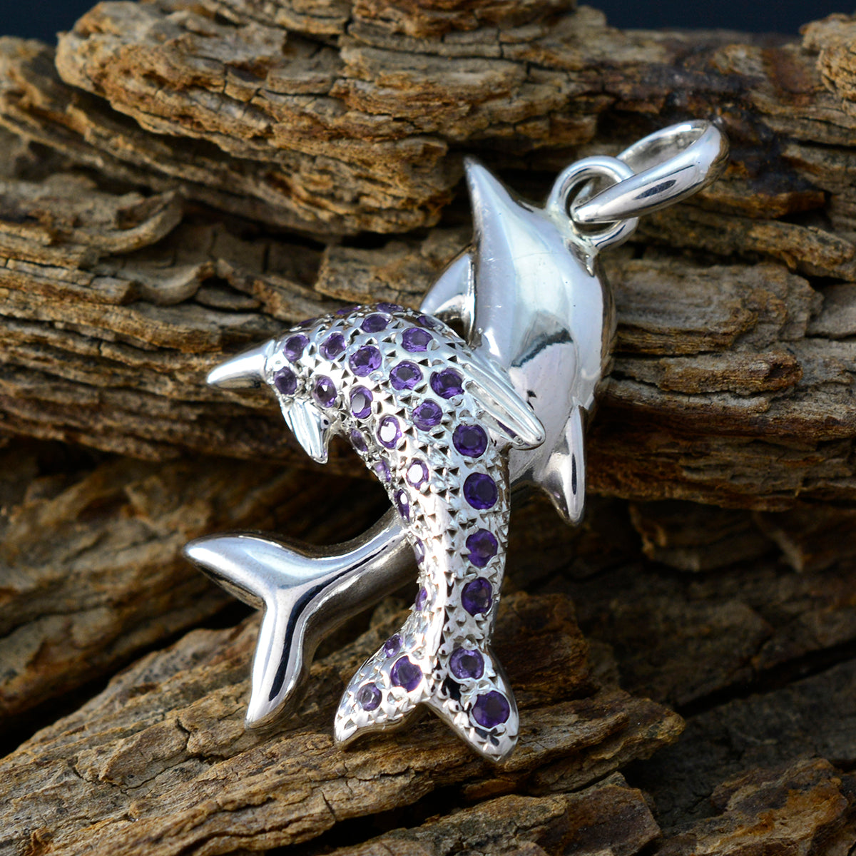 Amethyst Eye-catching Middle Eastern Sterling Silver multiple Yasmine Engagement Purple Pendant Jewellery