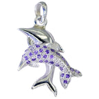 Amethyst Eye-catching Middle Eastern Sterling Silver multiple Yasmine Engagement Purple Pendant Jewellery