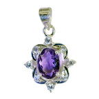 Amethyst Featherlight Australian 925 Silver multiple Purple Pendant