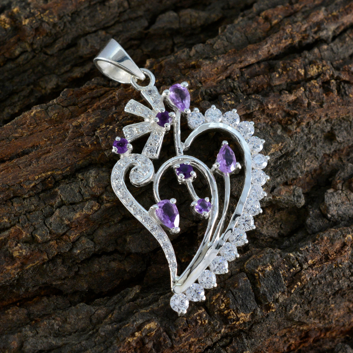 Amethyst Tiny African Silver multiple Amanda Fairytale Purple Pendant Jewelry