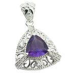 Amethyst Classic Indian 92.5 Silver multiple Purple Pendant