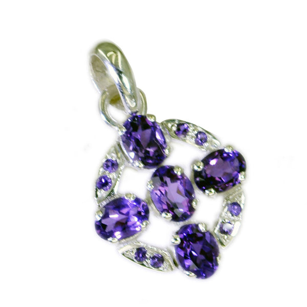Amethyst Featherlight Indian 92.5 Silver multiple Saanvi Signet Purple Pendant Jewellery