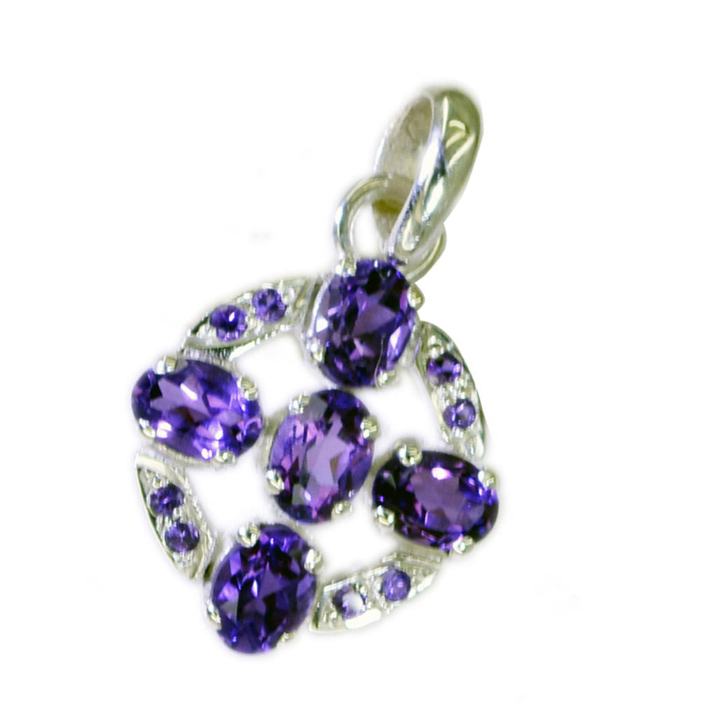 Amethyst Featherlight Indian 92.5 Silver multiple Saanvi Signet Purple Pendant Jewellery