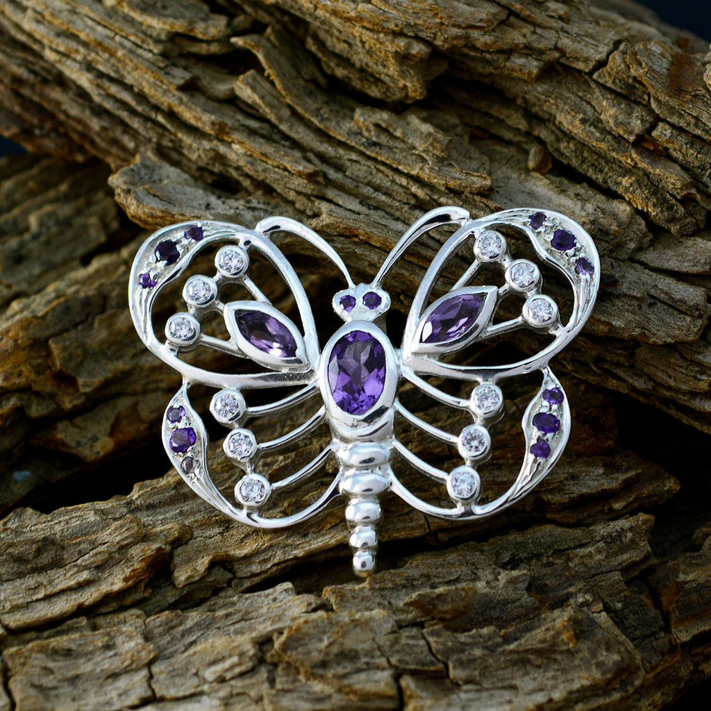 Amethyst Whisper-thin Australian 92.5 Silver multiple Isadora Abstract Purple Pendant Jewellery