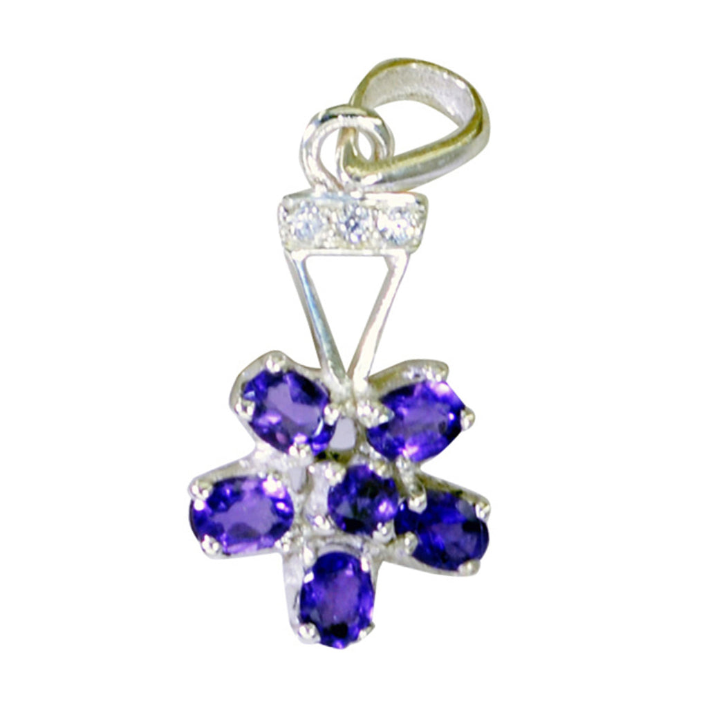 Amethyst Tiny Middle Eastern 925 Silver multiple Purple Pendant