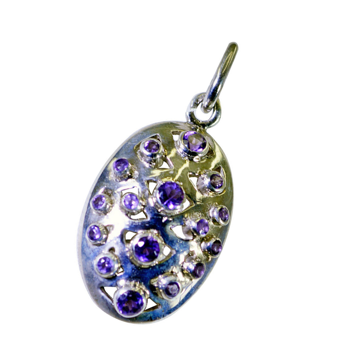 Amethyst Classic Indian Silver multiple Liyana Retro Purple Pendant Jewelry